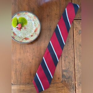 Brooks Brothers Silk Tie - Red and Navy Diagonal Striped